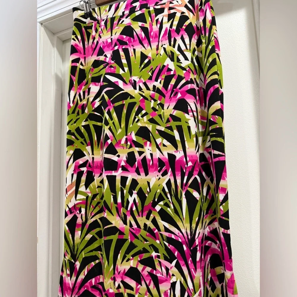 Kasper Tropical Leaf Print Pencil Skirt Size 2